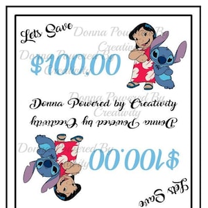 Donna Powered by Creativity ENVELOPE Lets Save Lilo & Stitch Saving Challenge