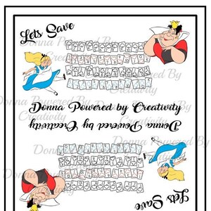 Donna Powered by Creativity Let's Save ENVELOPE Card Game Wyzwanie oszczędzania Alicja