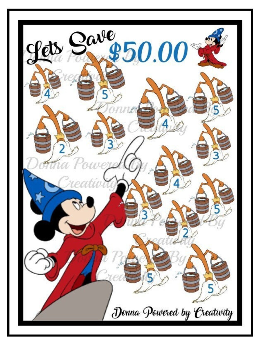 Donna Powered by Creativity Lets Save Saving Challenge Fantasia - Etsy