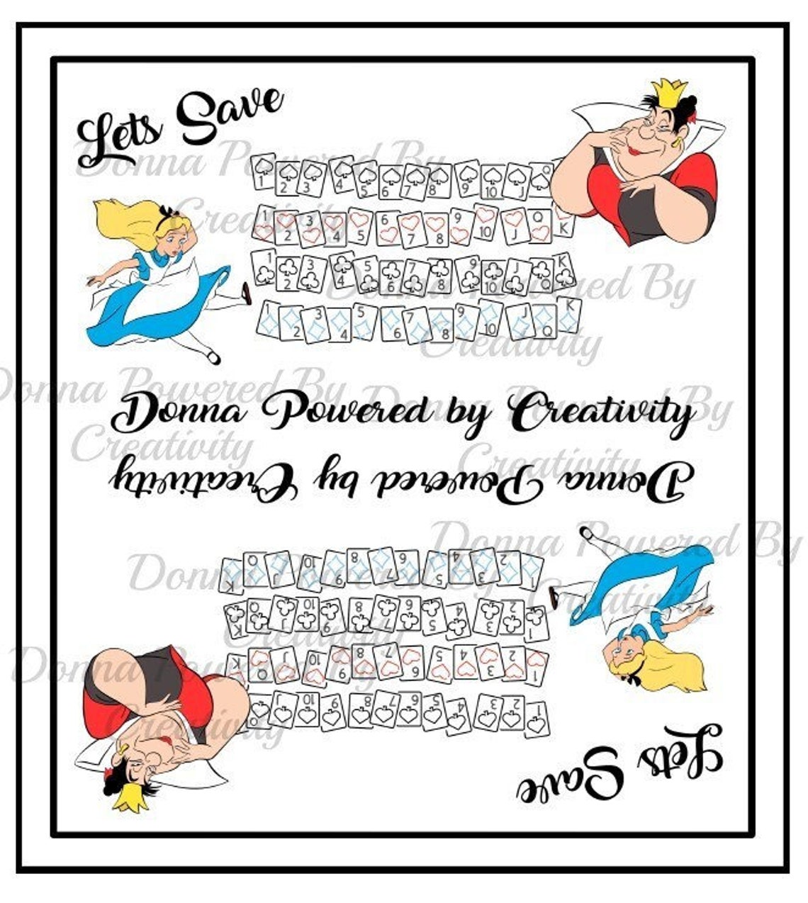 Donna Powered by Creativity Lets Save ENVELOPE Card Game Saving ...