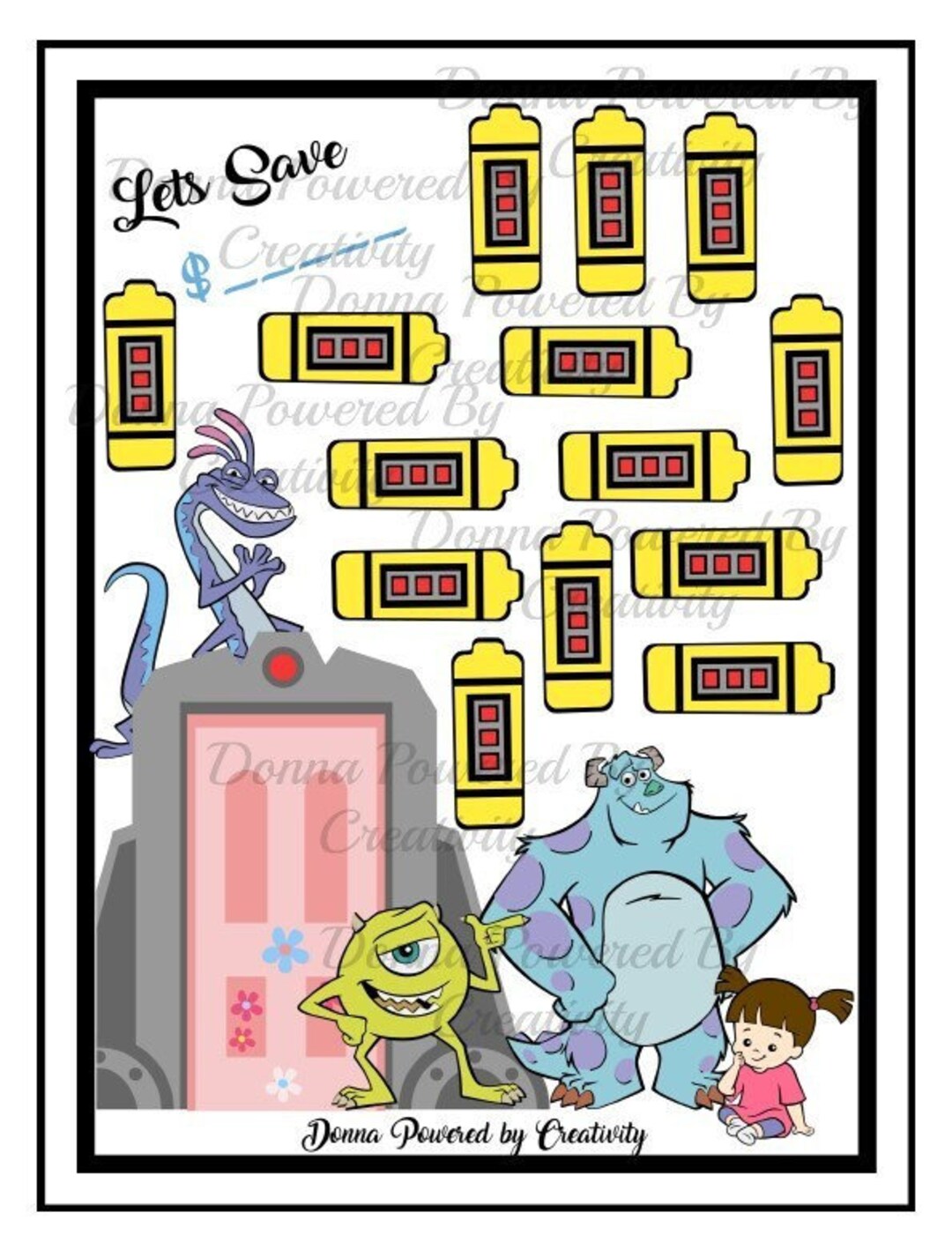 Donna Powered by Creativity Lets Save Monsters Inc Canister Saving ...