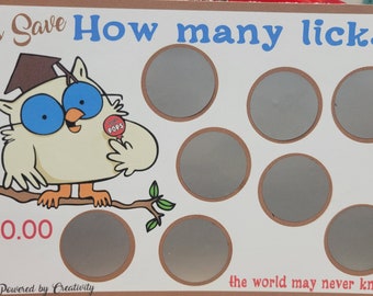 Tootsie Pop 280.00 Scratch off Savings Challenge