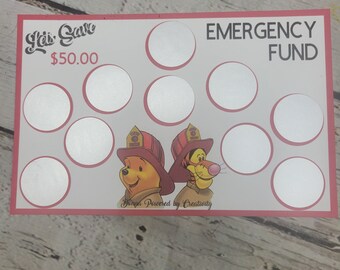 Scratch Off Savings Challenge Emergency Fund 50.00