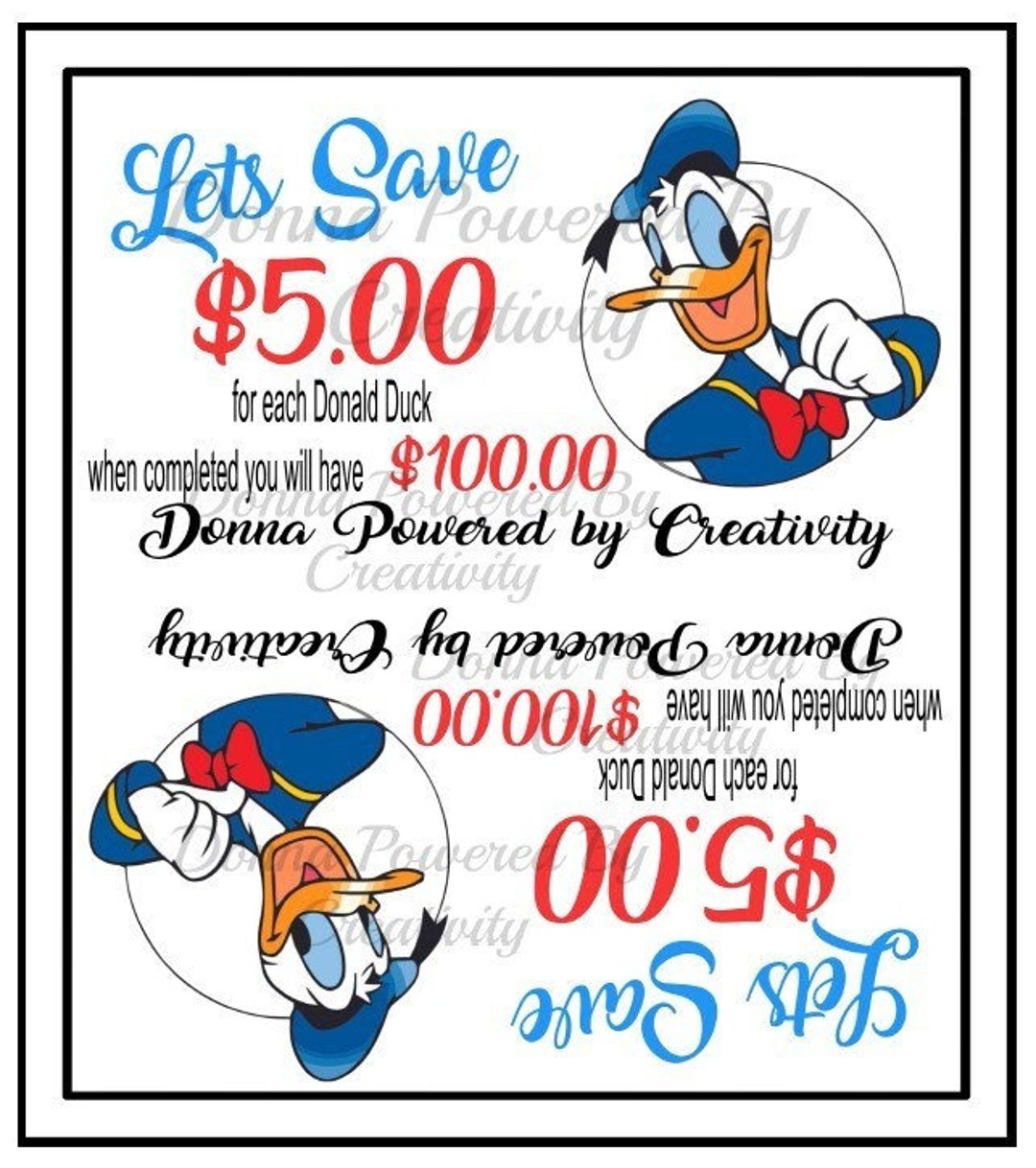 Donna Powered by Creativity ENVELOPE Lets Save 5.00 Saving Challenge - Etsy