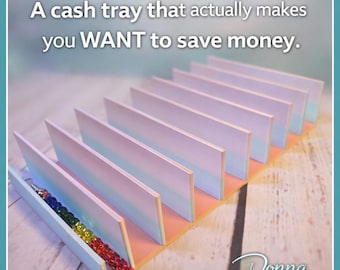 Cash Budget Tray | Cash Stuffing Organizer | Pastel Money Organizer | Budgeting Tray | Dave Ramsey System | Handmade Cash Divider