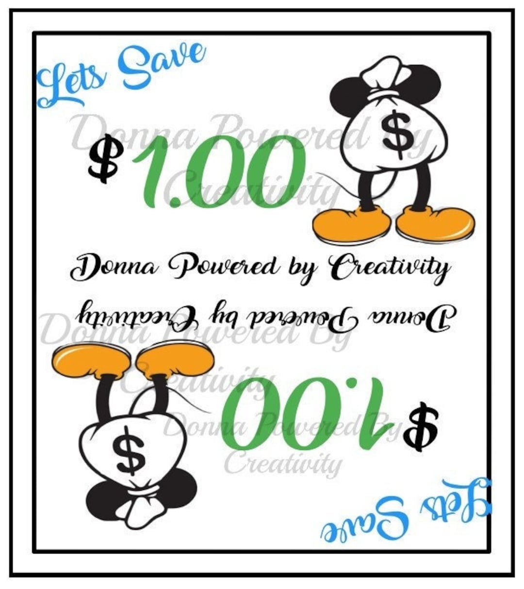Donna Powered by Creativity ENVELOPE Lets Save 1.00 Saving Challenge - Etsy