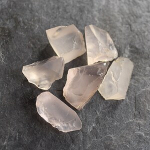 Rose Quartz, 6 Piece Parcel, 61 Carats, Natural Stone,  Facet Grade, Jewelry Making Stones
