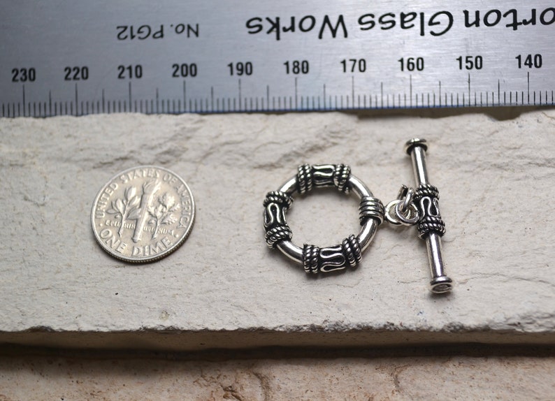 Lot of Sterling Silver Toggle Clasps Quality Findings 7 Grams Silver Each Beautiful Jewelry Component Choose Your Pack of 2 or 3 Clasps