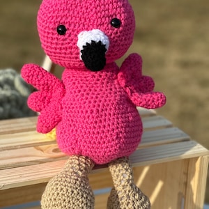 Emma the Crocheted Flamingo