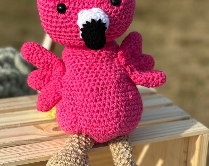 Emma the Crocheted Flamingo