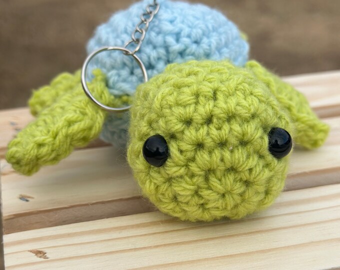 Mack the Turtle Keychain | Crochet Keychains | Backpack Keychain | Purse Charm