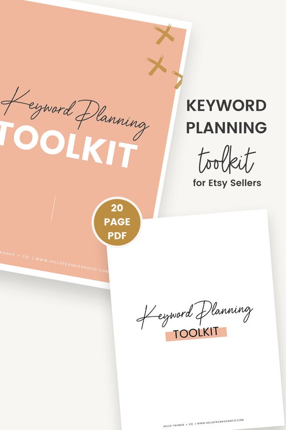 Keyword Planning Toolkit For Etsy Sellers Etsy Shop Planner Etsy