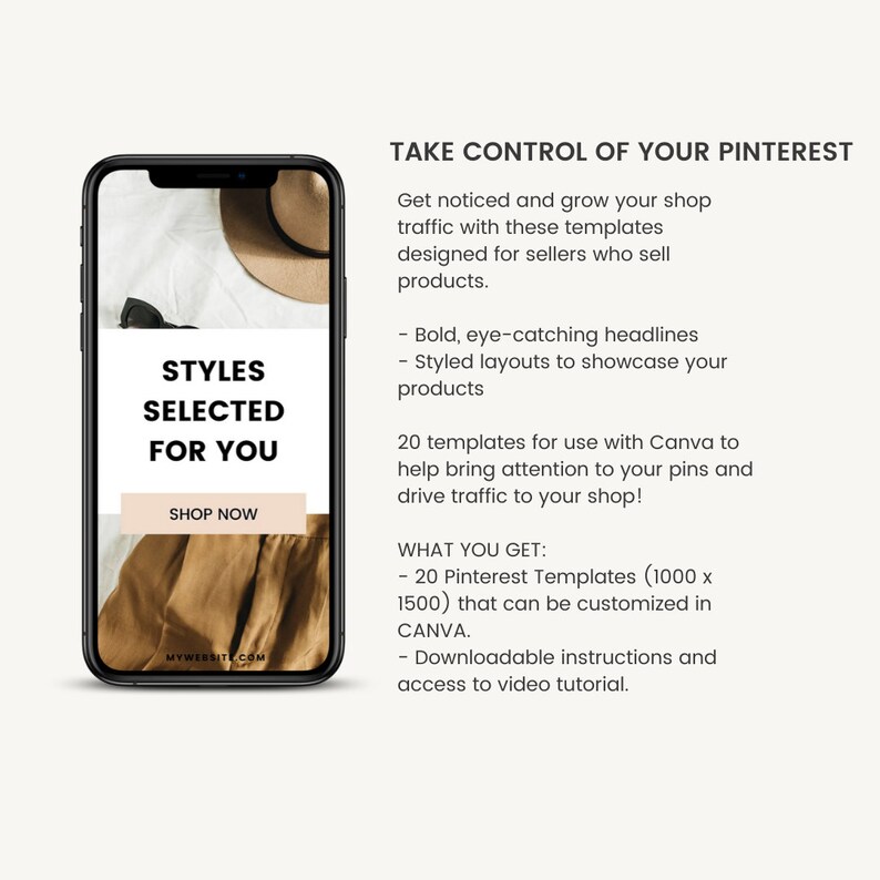 Pinterest Templates for ProductBased Business Etsy Sellers Etsy