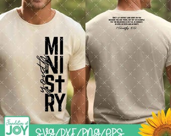 Youth Ministry svg, Bible Verse png, Front and back design, Church Staff svg, Ministry Shirt, Church Ministries, Christian Ministry