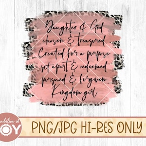 Kingdom Girl png, Christian Tshirt Design, Leopard Print png, Religious Design