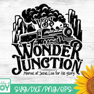 Wonder Junction svg, Urlaub Bibelschule, VBS 2025, Zug svg, Bestaunen Sie Jesus, Lebe für Seine Herrlichkeit, Christliche Sommerlager svg