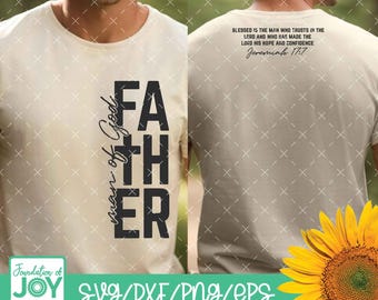 Camiseta de sublimación con texto en inglés "Hombre de Dios" (svg png), camiseta cristiana de papá (svg), regalo para esposo, camiseta del Día del Padre, versículo bíblico de papá (svg), padre png
