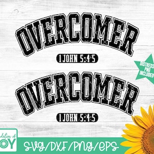 Vencedor svg, versículo bíblico png, letras universitarias, letras de Jersey, escritura png, diseño de fe de mujeres, archivos de corte de Cricut y Silhouette