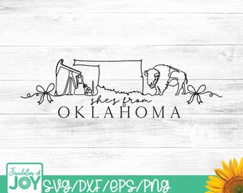 Ella es de Oklahoma png, arte lineal continuo, arte lineal de Oklahoma, camiseta de chica de Oklahoma, camiseta de vaquera, imágenes prediseñadas de plataforma petrolífera, arte lineal de chica de campo