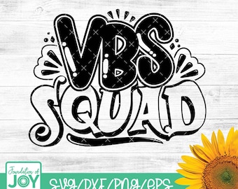 Vbs Squad, Vacation Bible School Svg, Vbs Shirt Pngs , Church Camp Tshirt Designs, Summer Camp Cut Files, Kid Png, Cricut cut files