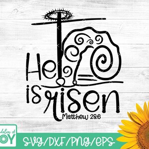 He is Risen svg, Bible verse svg, Resurrection svg, Happy Easter svg, Crucifixion svg, Imprimible, Signos, Home Decor svg