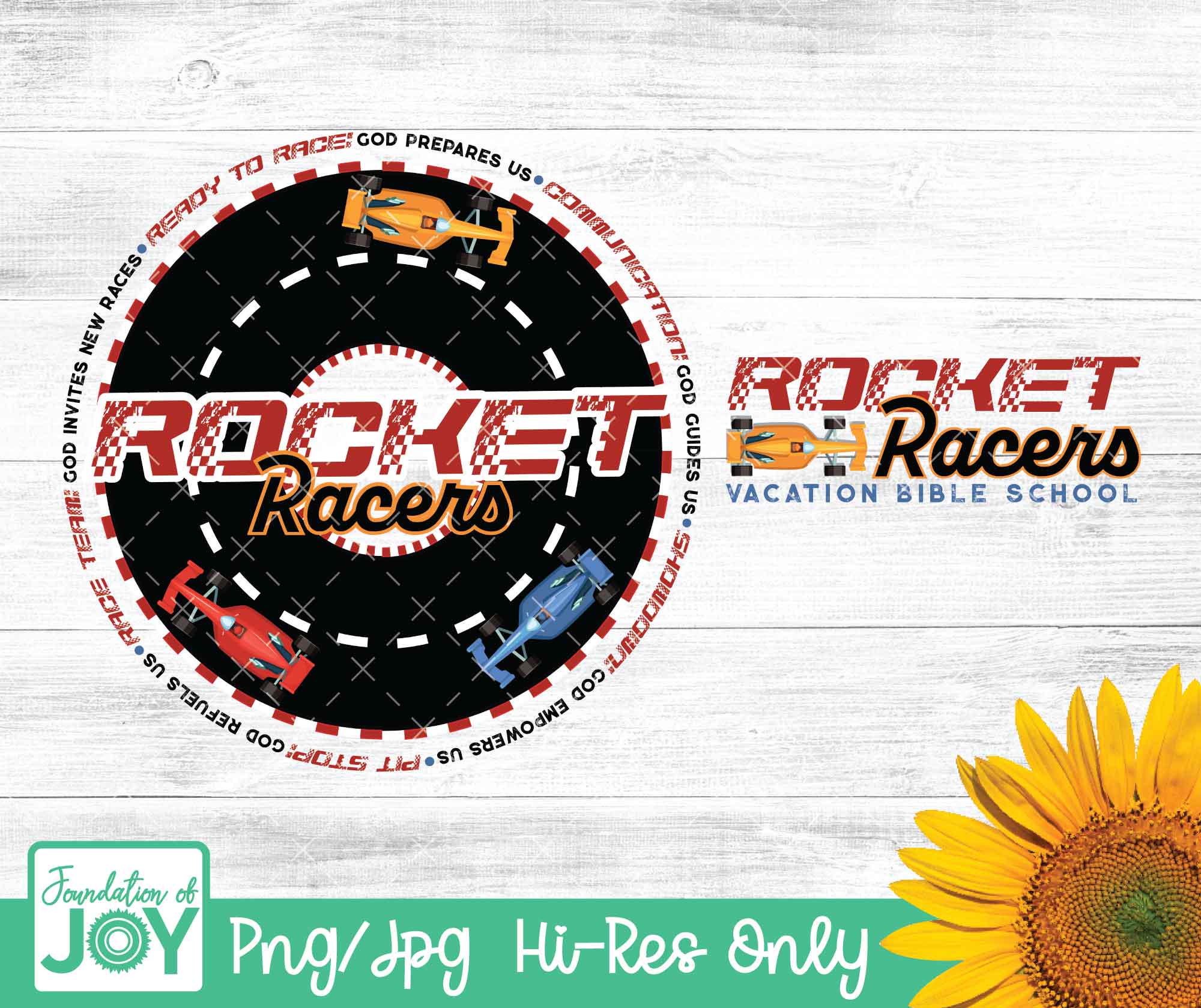 Rocket Racers Png, Vacation Bible School, VBS 2025 Png, Race Cars