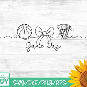 Game day design, Basketball svg, Basketball goal png, Continuous line art, Minimalist svg, Single line png, Basketball Mom Shirt svg