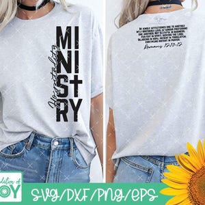 Ministério da Hospitalidade svg, Ministério da Igreja png, Servir uns aos outros, Camisa religiosa masculina, Camisa religiosa feminina, Servir ao Senhor svg
