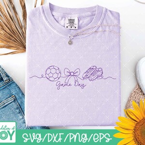 Game day design, Soccer svg, Soccer Cleats png, Continuous line art, Minimalist svg, Single line png, Soccer Mom Shirt svg image 4