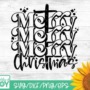 Frohe Weihnachten SVG, Weihnachten Kreuz svg, Groovy Weihnachten svg, christliche Weihnachten png, religiöse Weihnachten, Cricut und Silhouette geschnitten Dateien