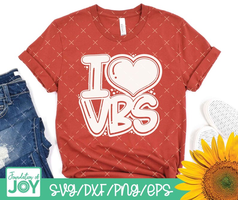 I Love VBS svg, Vacation Bible School svg, VBS Png, Church Camp, Christian Summer camp, Church Teacher, Cricut and Silhouette Cut files image 2