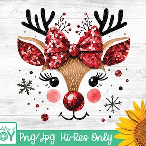 Kleurrijk glitter kerstrendier png, felle kleuren meisjesrendierkerstmis png, coquette Bow png, rode neusrendier, kerstmis png