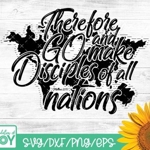 Deshalb Gehe und mache alle Völker zu Jüngern Matthäus 28:19, Bibelvers SVG, Karte svg, Weltkarte svg, Nation svg, Disciple svg