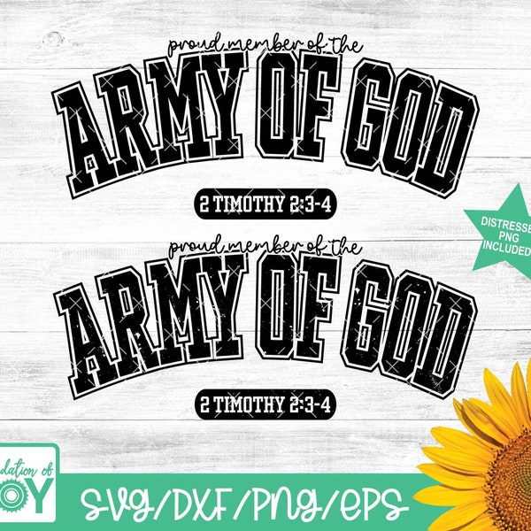Army of God svg, Christian Varsity Design, BIble Verse svg, Jersey Style Lettering, The Lords Army svg, Cricut and SIlhouette Cut Files