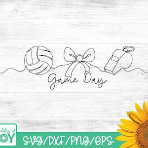 バレーボール ゲームデー SVG、バレーボール SVG、バレーボール デジタル ダウンロード、連続線アート、ミニマリスト SVG、モノライン バレーボール png