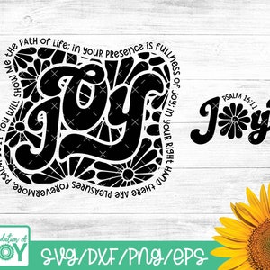 In Sua presenza c'è pienezza di gioia in formato SVG, Versetto della Bibbia in formato SVG, Groovy Christian PNG, Retro religioso in formato SVG, Scrittura, Design di magliette basato sulla fede