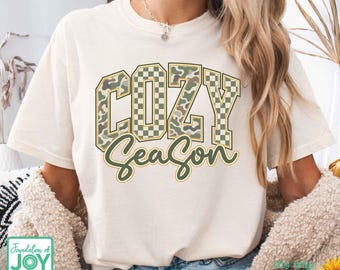 Cozy Season PNG, Christmas Camo PNG, Preppy Christmas Shirt Design, Cozy Sublimation PNG