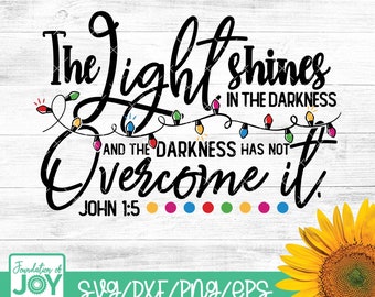 Christmas Bible Verse svg, Christmas Scripture svg, Christmas light svg, Holiday lights svg, Religious Christmas svg, Cricut cut files