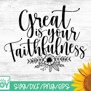 Grande es tu fidelidad, Lamentaciones 3:23 Versículo de la Biblia SVG Archivo recortado, Gran amor y compasión de Dios, Fiel svg, Versículos de la Biblia svg