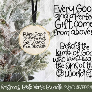 12 Christmas Bible Verse Bundle, Bible Verse Ornaments Svg, Christmas ...