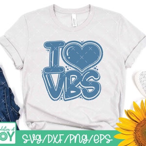 I Love VBS svg, Vacation Bible School svg, VBS Png, Church Camp, Christian Summer camp, Church Teacher, Cricut and Silhouette Cut files image 3