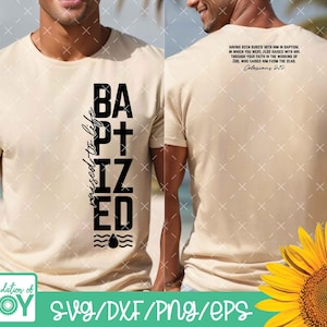 Resucitado a la vida SVG PNG PDF, Bautizado Svg, Camiseta de bautismo Svg, Cristiano Svg, Religioso Svg, Fe Svg, Iglesia Svg, Jesús Svg, Versículos de la Biblia