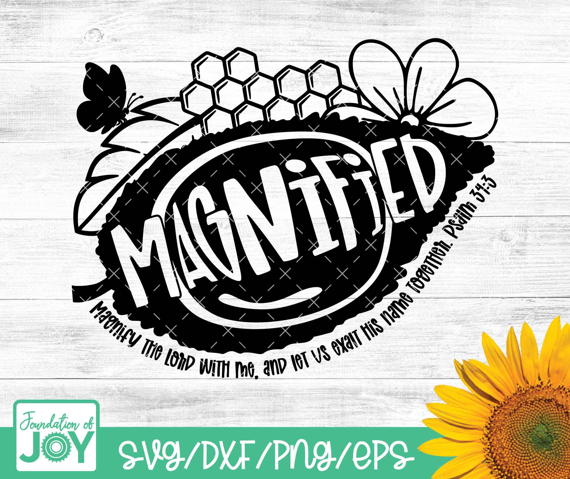 Magnified Svg, Vacation Bible School Svg, VBS 2025, Psalm 34:3 