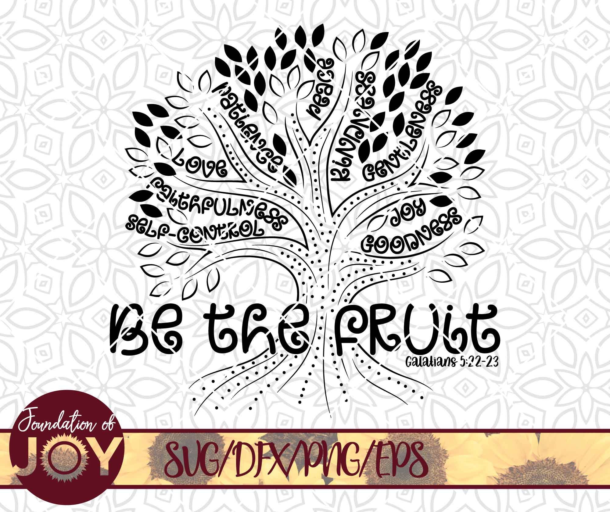 Download Fruits of the Spirit svg Bible Verse svg Love Joy Peace | Etsy