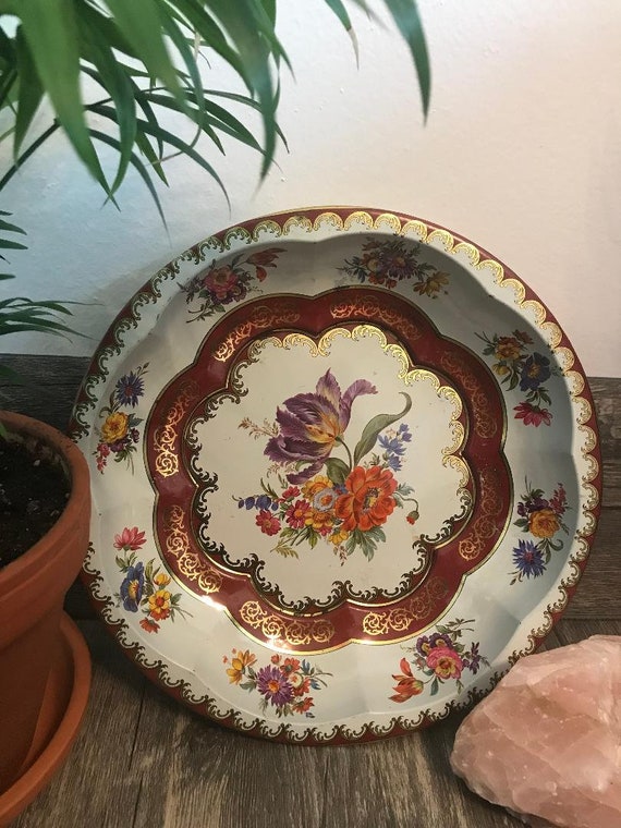 Vintage Daher Decorated Ware 1971 Decorative Metal Bowl Etsy