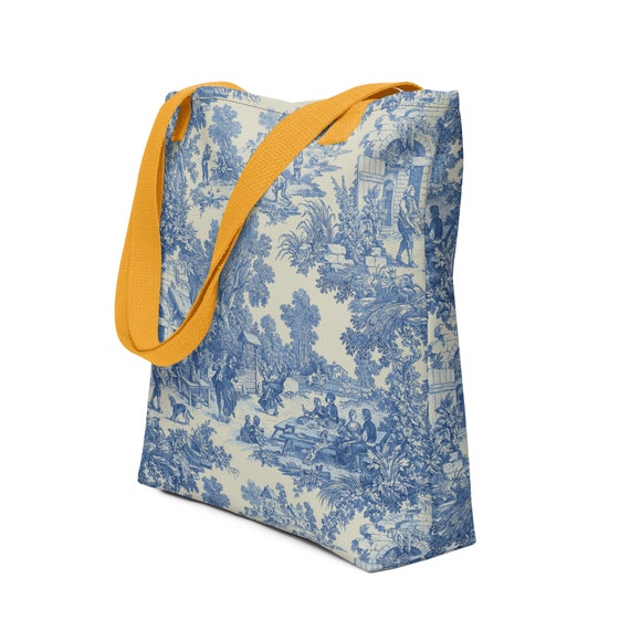 ブルートワルデザイントートバッグ/シノワズリブックバッグ