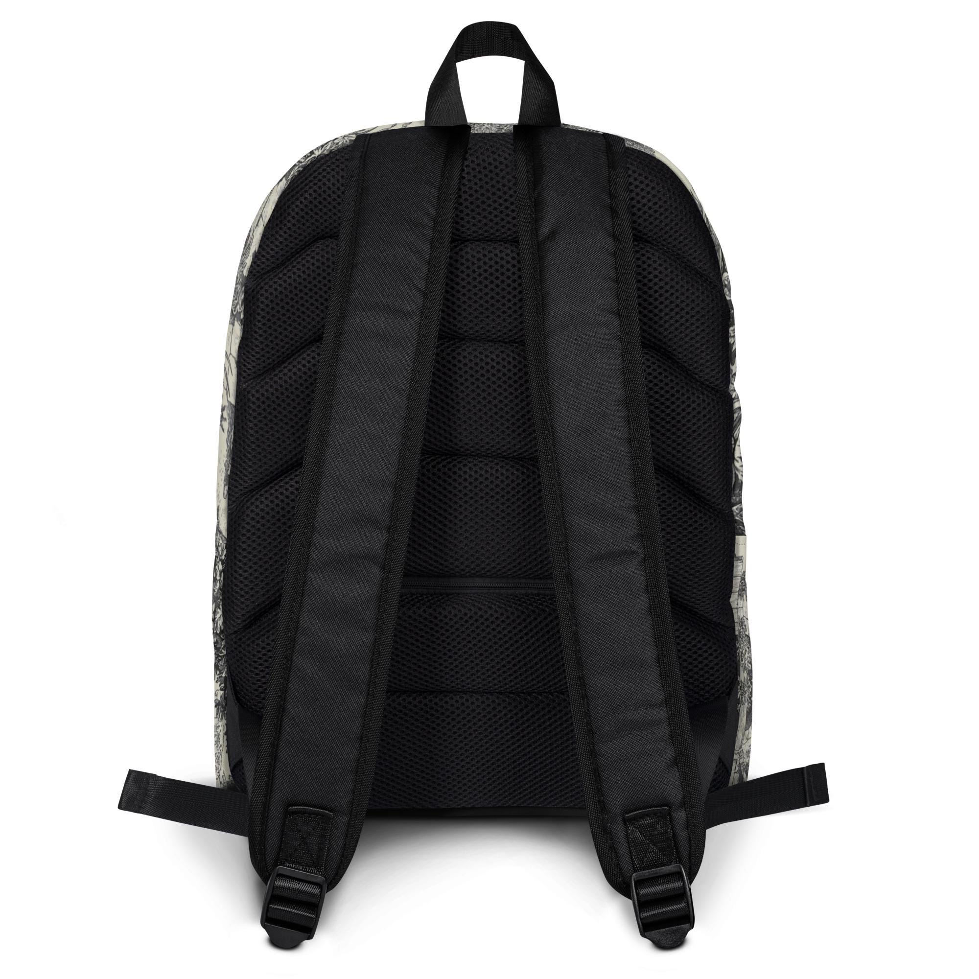 Black Toile De Jouy Backpack - Etsy display picture 1