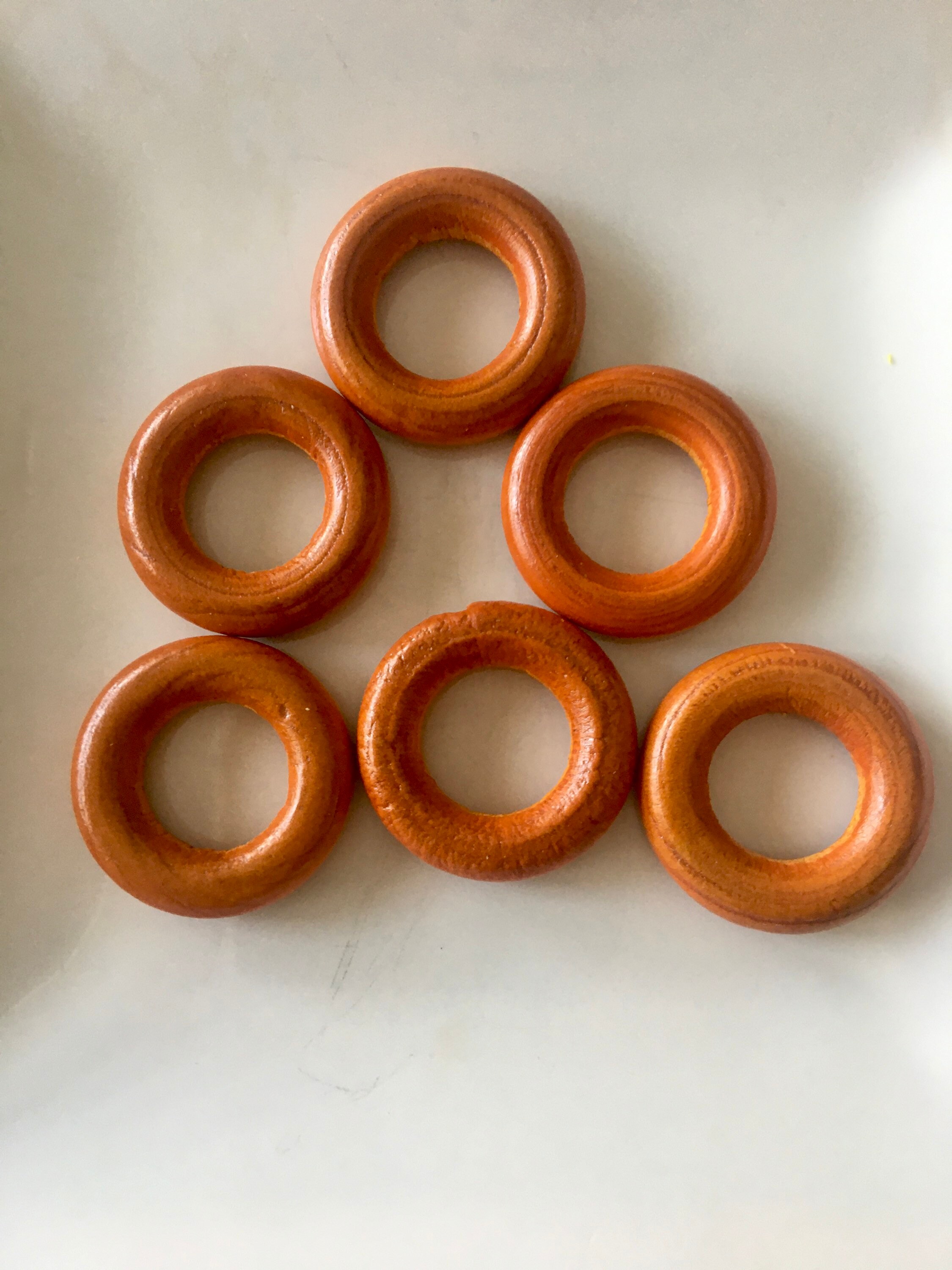 1 Wooden Rings for Crafts Macrame or Jewelry Making / 25mm Coloured Wood  Loops/ Pink Red Orange Yellow Green Purple Teal 