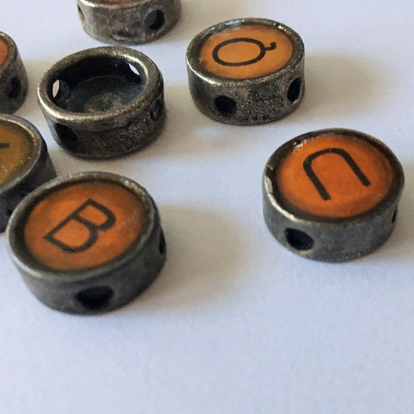 Vintage Reproduction Typewriter Keys for Jewelry and Craft Design