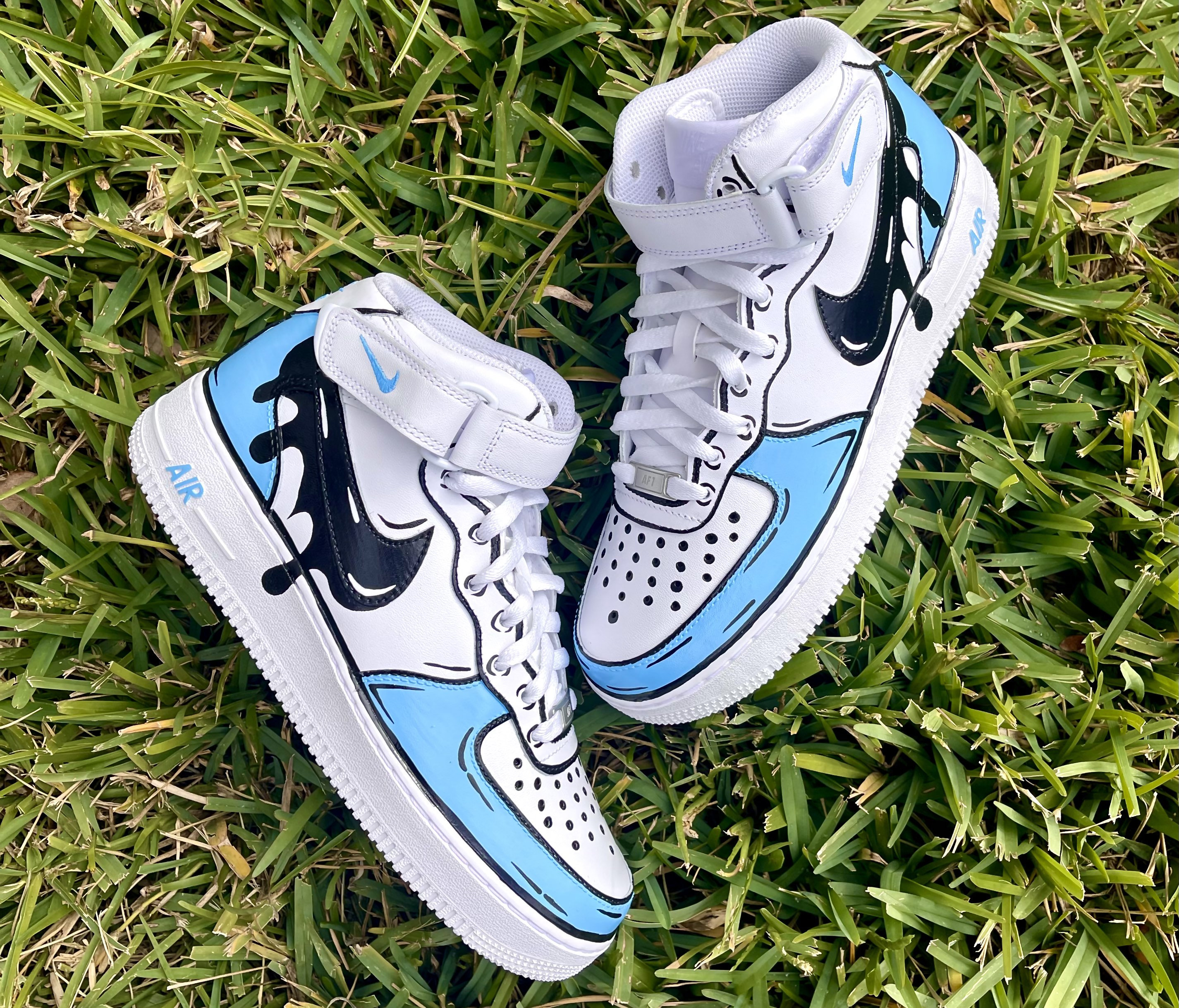 Cartoon, Cartoon. Custom, hand-painted Cartoon-style Nike Air